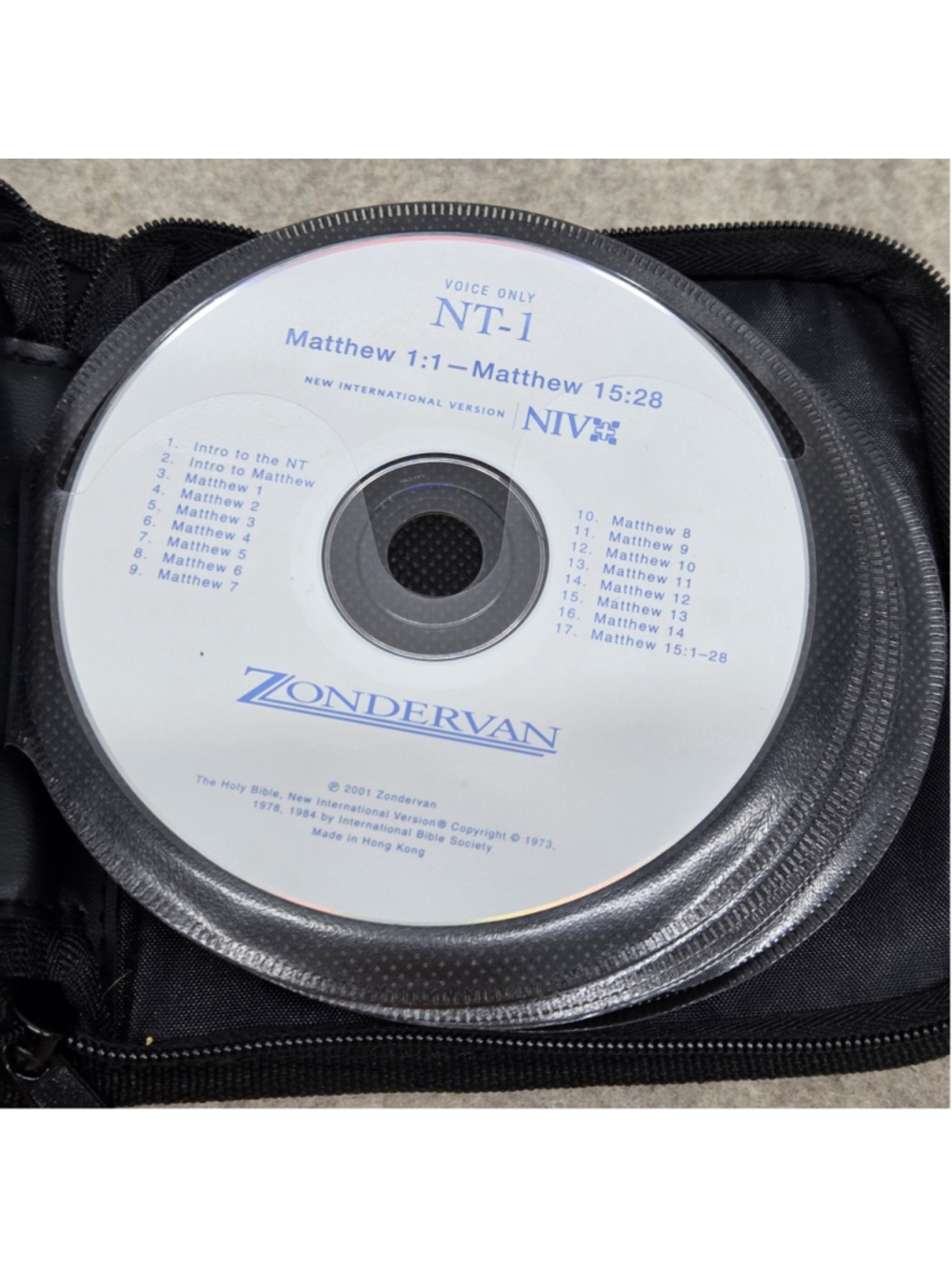 The Holy Bible New Testament NIV Audio Voice Only Zondervan 16 CD Set w/ Case